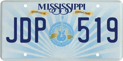 MS license plate JDP519