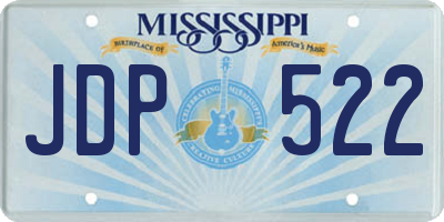 MS license plate JDP522