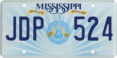 MS license plate JDP524