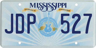 MS license plate JDP527