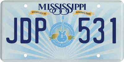 MS license plate JDP531