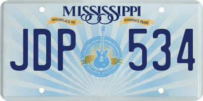 MS license plate JDP534
