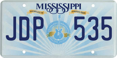 MS license plate JDP535