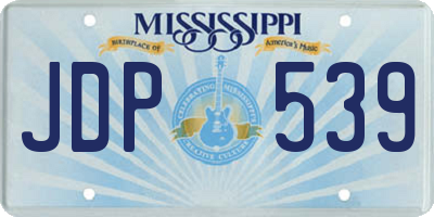 MS license plate JDP539