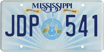 MS license plate JDP541