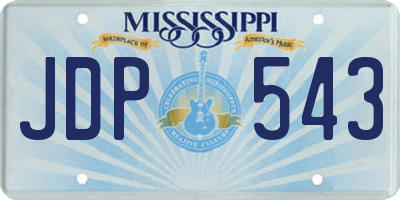 MS license plate JDP543