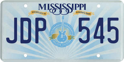 MS license plate JDP545