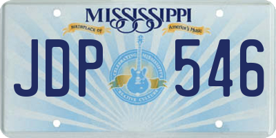 MS license plate JDP546