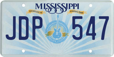 MS license plate JDP547