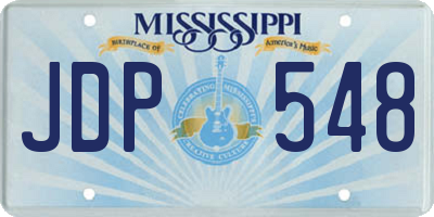 MS license plate JDP548