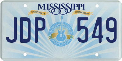MS license plate JDP549