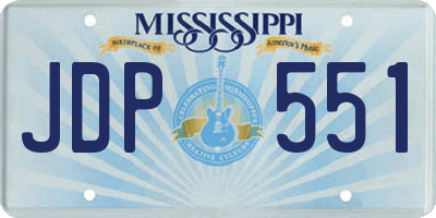 MS license plate JDP551