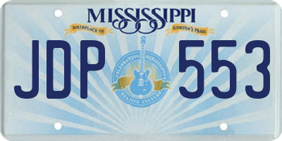 MS license plate JDP553