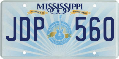 MS license plate JDP560