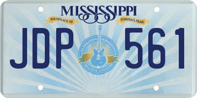 MS license plate JDP561