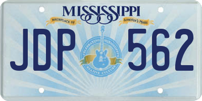 MS license plate JDP562