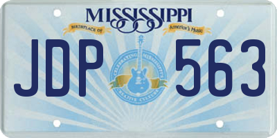 MS license plate JDP563