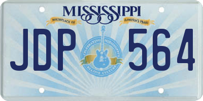 MS license plate JDP564