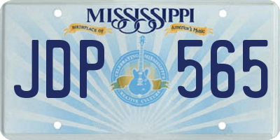 MS license plate JDP565