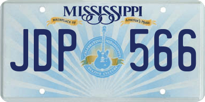 MS license plate JDP566