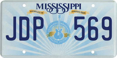 MS license plate JDP569
