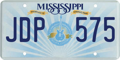 MS license plate JDP575