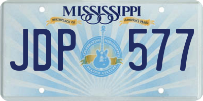 MS license plate JDP577