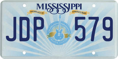 MS license plate JDP579