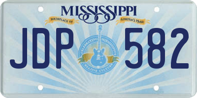 MS license plate JDP582