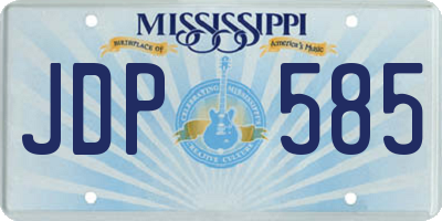 MS license plate JDP585