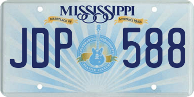 MS license plate JDP588