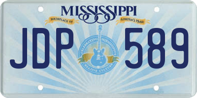 MS license plate JDP589