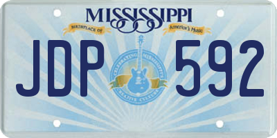 MS license plate JDP592
