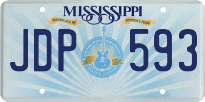 MS license plate JDP593