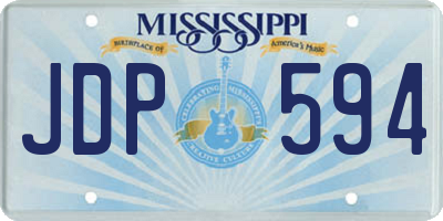 MS license plate JDP594