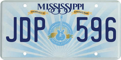 MS license plate JDP596