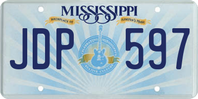MS license plate JDP597