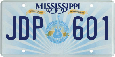 MS license plate JDP601