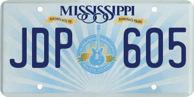 MS license plate JDP605