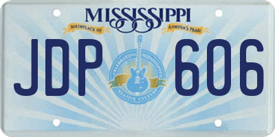 MS license plate JDP606