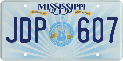 MS license plate JDP607