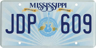 MS license plate JDP609