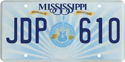 MS license plate JDP610