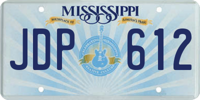 MS license plate JDP612