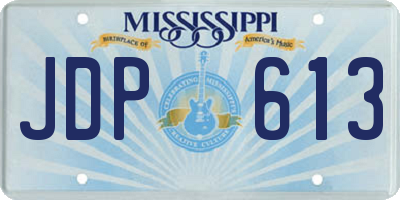 MS license plate JDP613