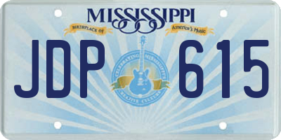 MS license plate JDP615