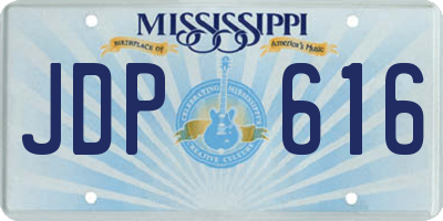 MS license plate JDP616