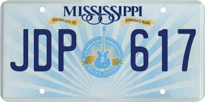 MS license plate JDP617