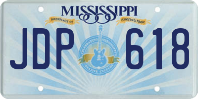 MS license plate JDP618