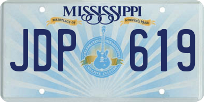 MS license plate JDP619